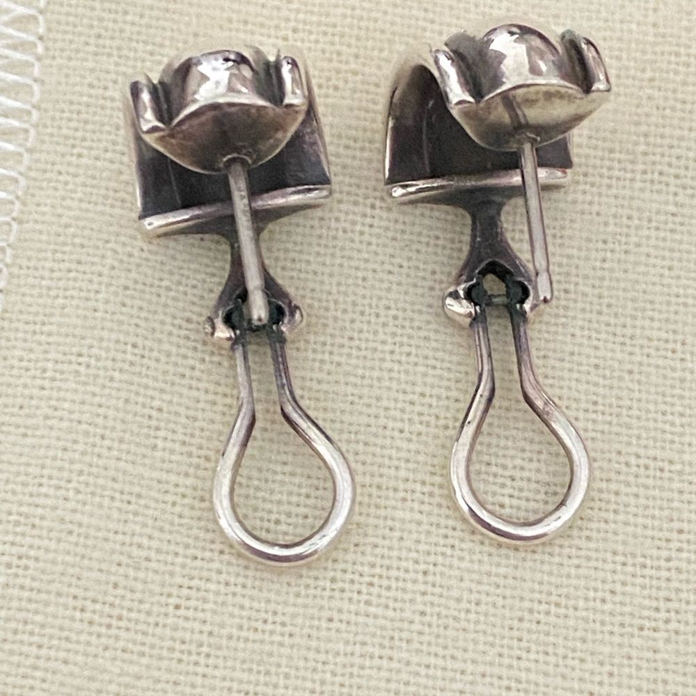 James Avery Retired Christina French Clip Earrings - Picture 3 of 4